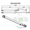 Vérin à lèvre a double effet  D25 - 500 / 750 lèvre télescopique 500 Hormann Référence 307688