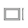 Cadre seul intérieur vitrage porte / portillon Hormann Référence 1716101