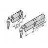 Set 2 cylindres de portillon incorporé Hormann Référence 1520701