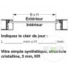 Vitre simple synthétique, structure cristalline, 3mm, KR Hormann