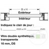 Vitre double synthétique, transparente 16mm, DS Hormann