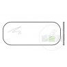 Vitre simple synthétique transparente pour vitrage de section type B, 3mm Hormann Référence 3041271